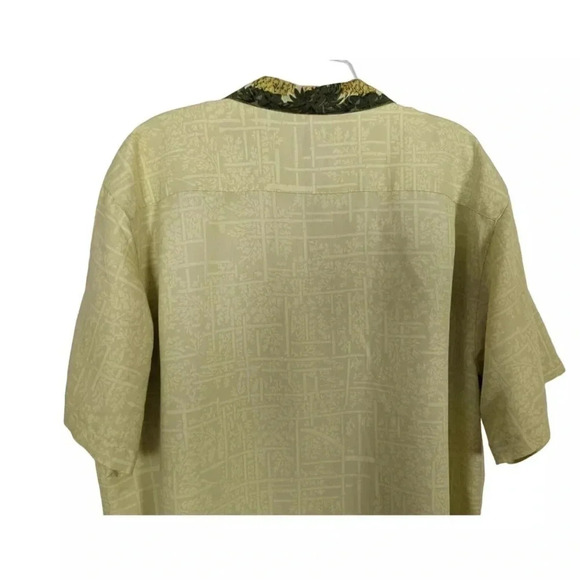 Joe Marlin short sleeve pineapple Hawaiian yellow green men shirt sz XL - Picture 4 of 8